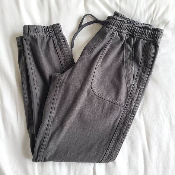 Athleta Activewear Jogger Pants Women's 0 Green Elastic Waist Drawstring Cotton - Picture 1 of 5